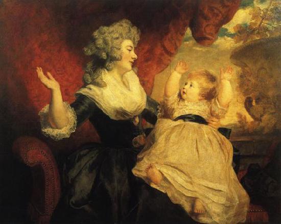 Sir Joshua Reynolds The Duchess of Devonshire and her Daughter Georgiana oil painting picture